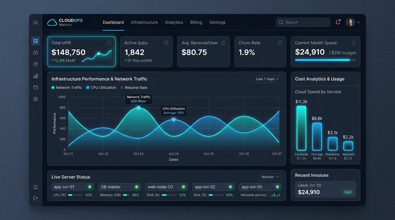 SaaS Cloud Metrics & Billing Dashboard